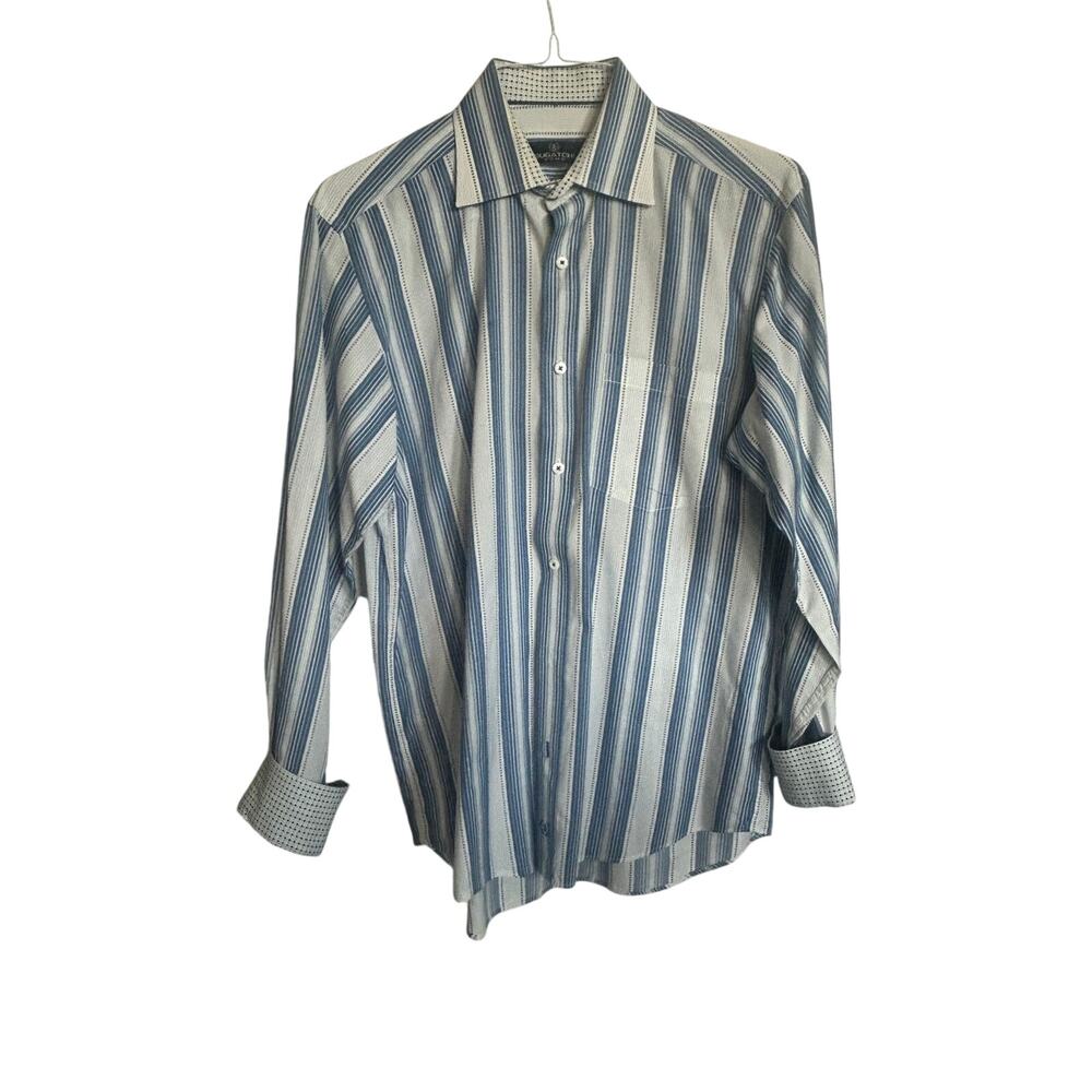 Bugatchi Mens Long Sleeve Button Polo Shirt